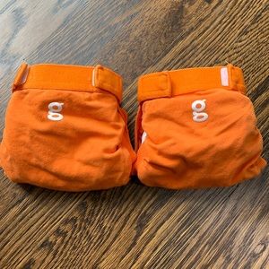Orange Reusable Diaper Covers - Adjustable Snap/Velcro